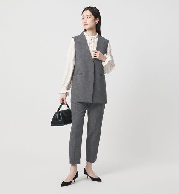 UNITED ARROWS「ダブルクロス ミドルベスト ‐ストレッチ ウォッシャブル‐」|ベスト・ジレ|