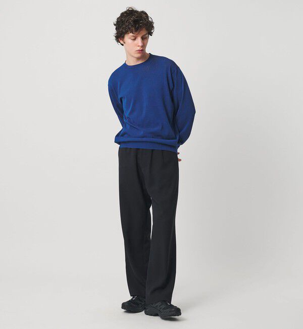 UNITED ARROWS「ハイツイストコットン ハイゲージ クルーネックニット 接触冷感」|ニット・セーター|