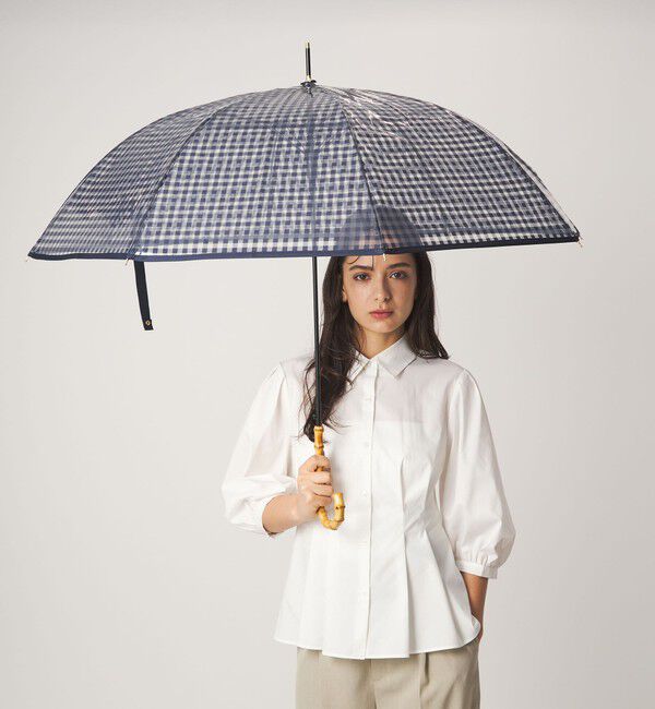 UNITED ARROWS green label relaxing「チェック ビニール アンブレラ / 雨傘 / レイン」|傘|