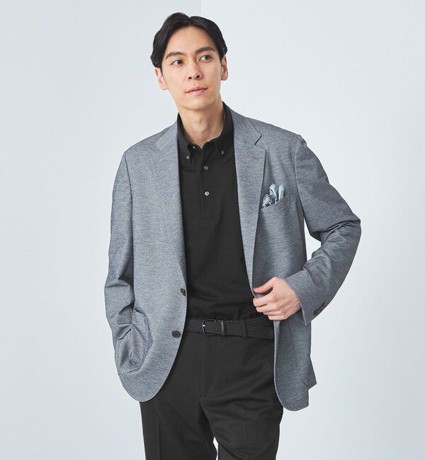 UNITED ARROWS green label relaxing「DUADRY clean バーズアイ ボタンダウン ビズポロ ポロシャツ -吸水速乾・抗菌-」|ポロシャツ|