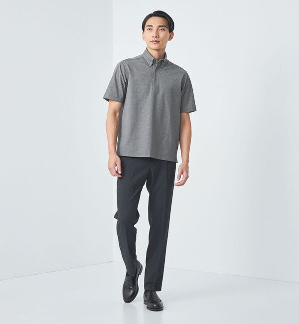 UNITED ARROWS green label relaxing「DUADRY clean バーズアイ ボタンダウン ビズポロ ポロシャツ -吸水速乾・抗菌-」|ポロシャツ|