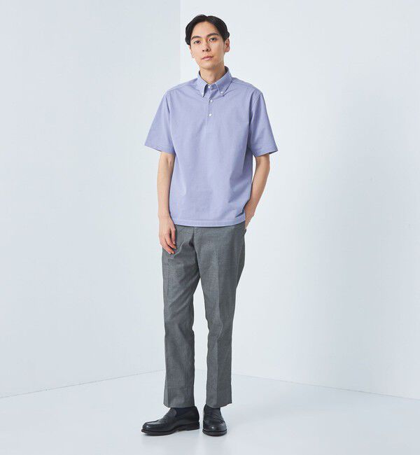 UNITED ARROWS green label relaxing「DUADRY clean バーズアイ ボタンダウン ビズポロ ポロシャツ -吸水速乾・抗菌-」|ポロシャツ|