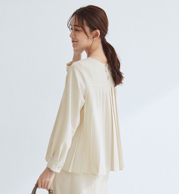 UNITED ARROWS green label relaxing「［size SHORTあり］パウドレ プリーツ ブラウス ウォッシャブル ストレッチ」|シャツ・ブラウス|