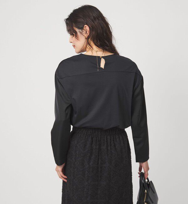 UNITED ARROWS green label relaxing「サテン ドッキング ラウンドヘム プルオーバー カットソー」|Tシャツ・カットソー|