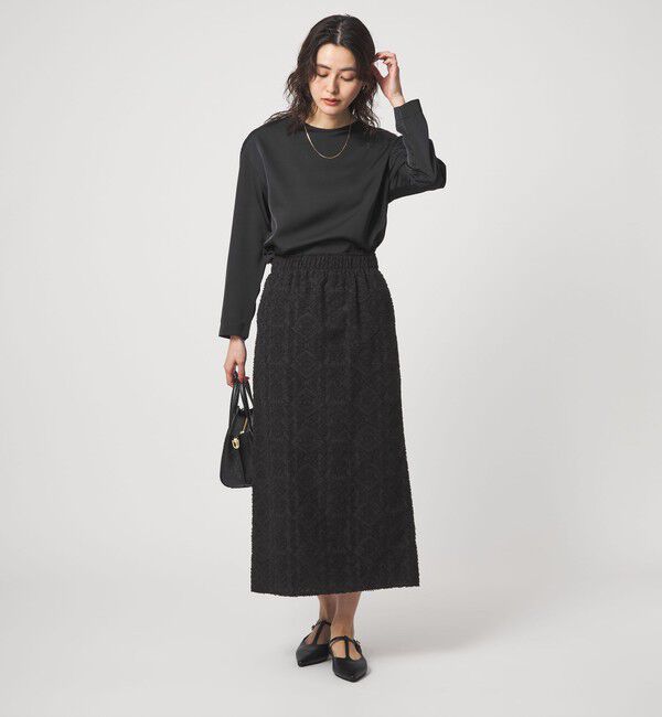 UNITED ARROWS green label relaxing「サテン ドッキング ラウンドヘム プルオーバー カットソー」|Tシャツ・カットソー|