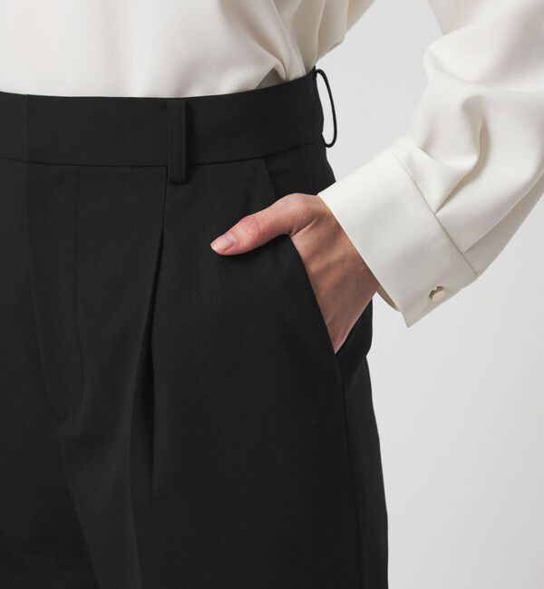 UNITED ARROWS green label relaxing「［size SHORT/TALLあり］カチリラ ストレート パンツ ブラック」|スラックス|