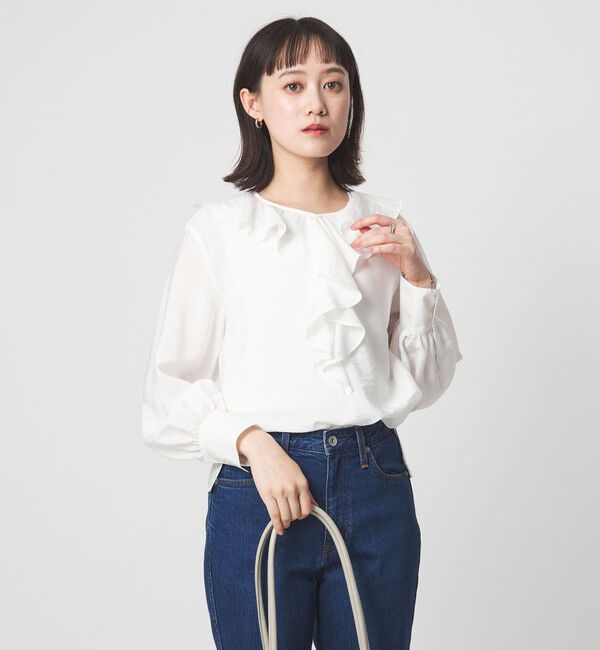 UNITED ARROWS green label relaxing「ラッフル ブラウス」|シャツ・ブラウス|