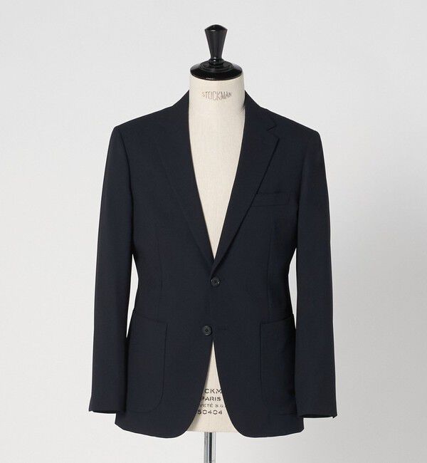 UNITED ARROWS green label relaxing「A+ ポリエステル シャークスキン 2B スタンダード セットアップ ジャケット -ウォッシャブル・ストレッチ-」|テーラードジャケット|