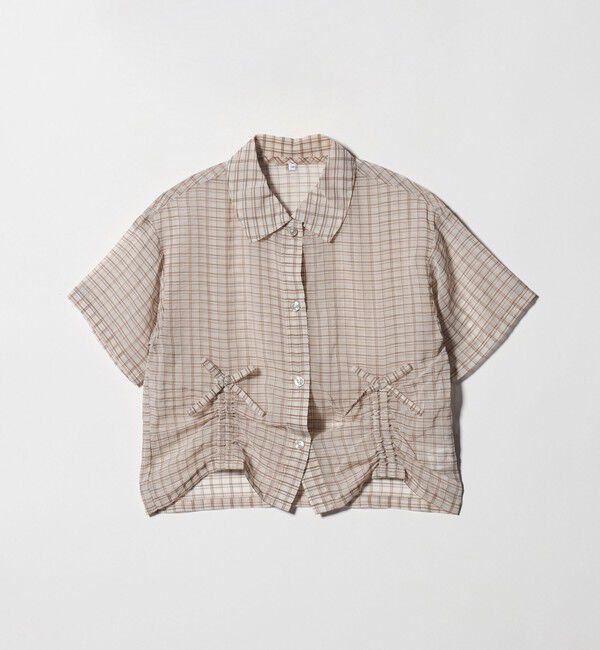 UNITED ARROWS green label relaxing「シースルー チェック シャツ / キッズ  140cm-160cm」|シャツ・ブラウス|