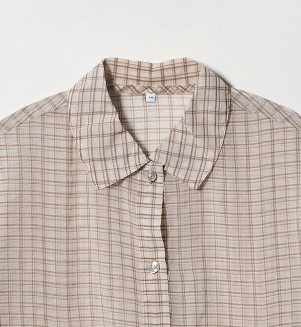 UNITED ARROWS green label relaxing「シースルー チェック シャツ / キッズ  140cm-160cm」|シャツ・ブラウス|