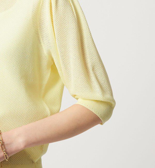 UNITED ARROWS green label relaxing「ハニカム タック スリーブ プルオーバー ニット」|ニット・セーター|