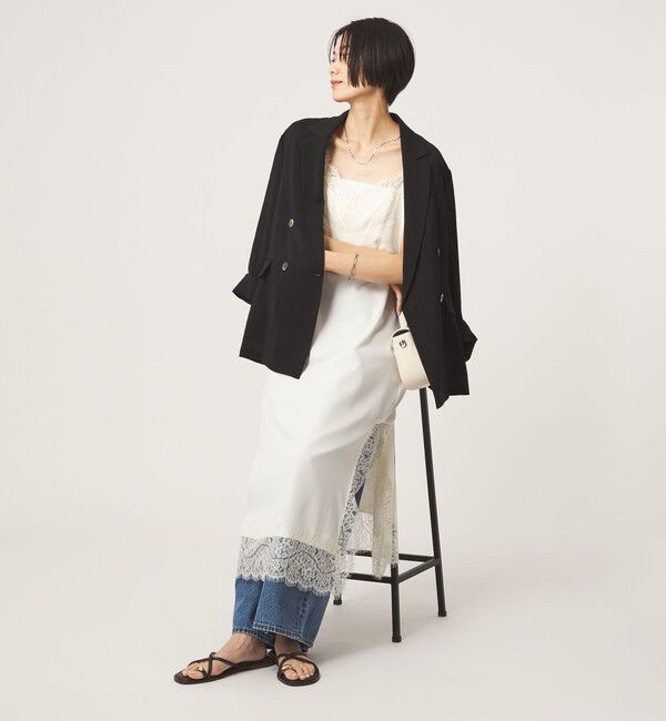 UNITED ARROWS green label relaxing「レース Vネック キャミソール ワンピース」|ワンピース|