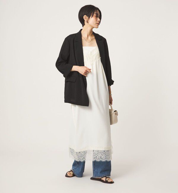 UNITED ARROWS green label relaxing「レース Vネック キャミソール ワンピース」|ワンピース|