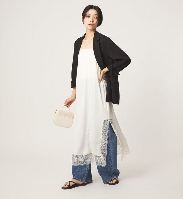 UNITED ARROWS green label relaxing「レース Vネック キャミソール ワンピース」|ワンピース|