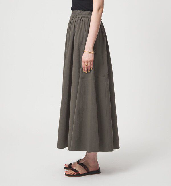 UNITED ARROWS green label relaxing「WONDER CLOTH ボリューム スカート マシンウォッシャブル ストレッチ 接触冷感 吸水速乾」|フレア|