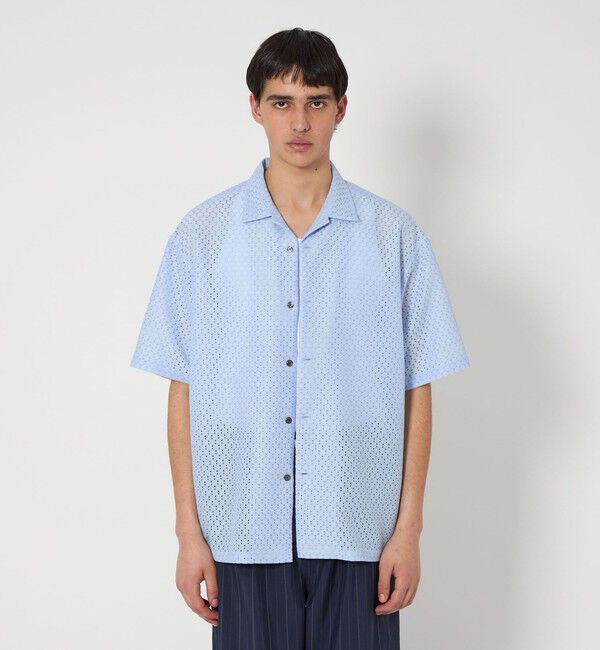 MONKEY TIME「アイレットラッセル オープンカラー シャツ」|シャツ・ブラウス|