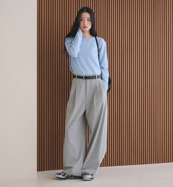 BEAUTY&YOUTH UNITED ARROWS「コットンポリエステル ラメロングスリーブカットソー」|Tシャツ・カットソー|