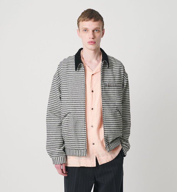 MONKEY TIME「チェック ジップ ワーク ジャケット」|その他|BLACK