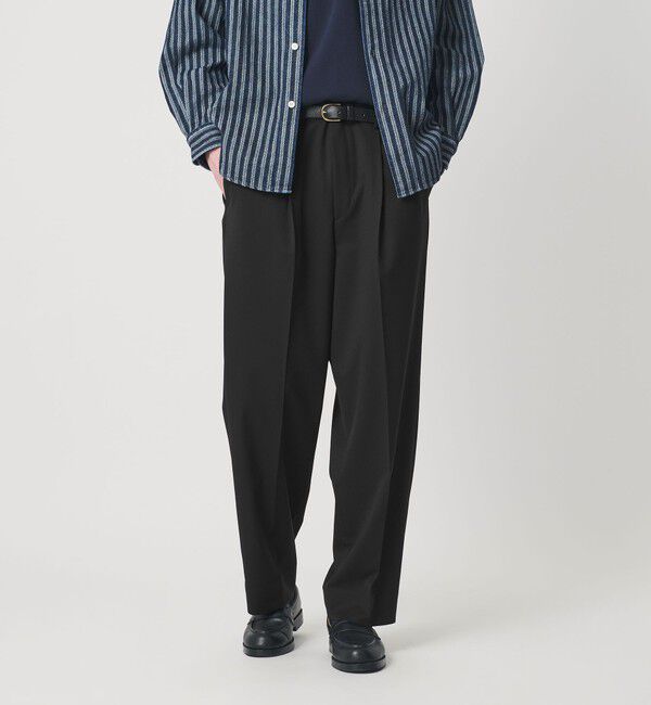 BEAUTY&YOUTH UNITED ARROWS「T/W 1P テーパードパンツ NO.9-Remix 手洗い可能」|チノ|BLACK