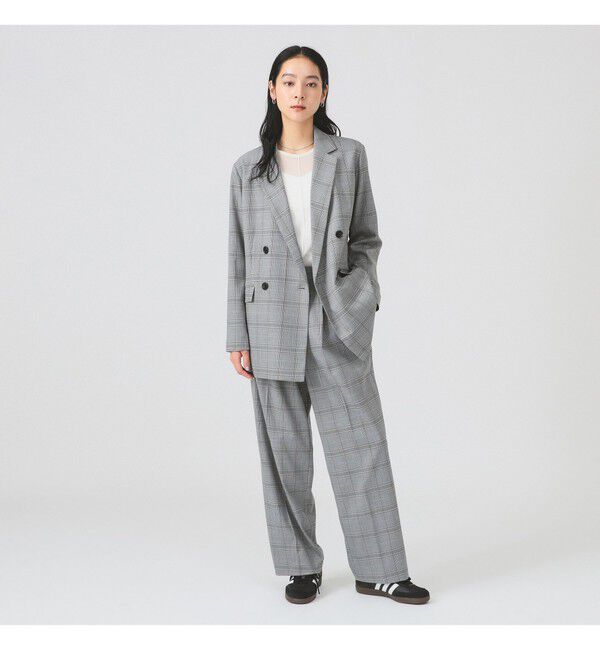 Ray BEAMS 「チェック 4ボタン W ジャケット」|テーラードジャケット|