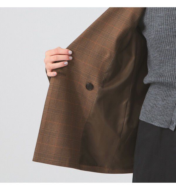 Ray BEAMS 「チェック 4ボタン W ジャケット」|テーラードジャケット|