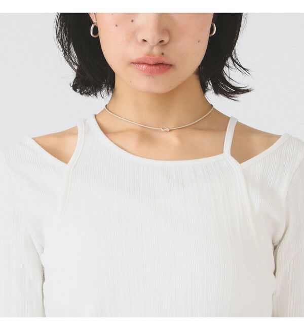 Ray BEAMS 「RIB キリカエ アシメネック Tシャツ」|Tシャツ・カットソー|