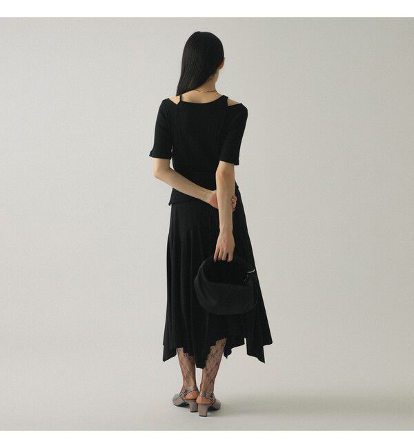 Ray BEAMS 「RIB キリカエ アシメネック Tシャツ」|Tシャツ・カットソー|