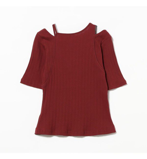 Ray BEAMS 「RIB キリカエ アシメネック Tシャツ」|Tシャツ・カットソー|