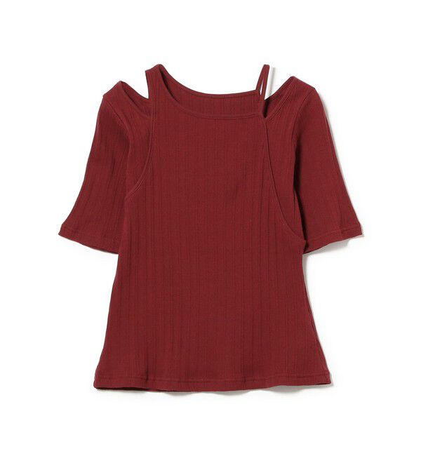 Ray BEAMS 「RIB キリカエ アシメネック Tシャツ」|Tシャツ・カットソー|