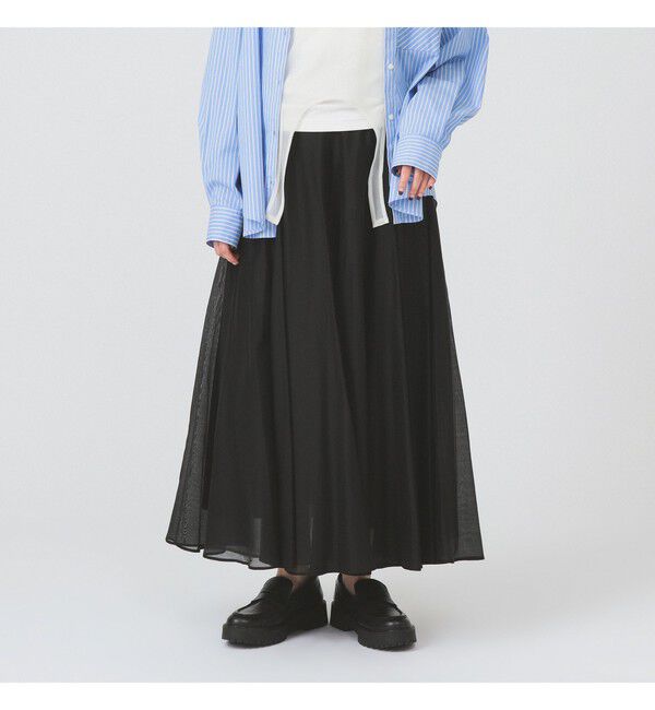 Ray BEAMS 「シアー エアリー フレア スカート」|スカート|