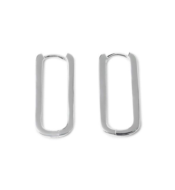 Ray BEAMS 「シルバー オーバル フープ ピアス」|ピアス|SILVER