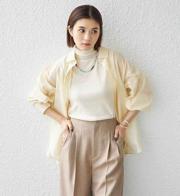 SHIPS for women「〈手洗い可能〉綿 ナイロン シアー オーバー シャツ ◇」|シャツ・ブラウス|