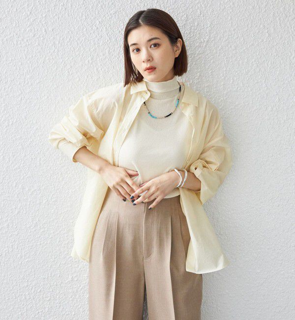 SHIPS for women「〈手洗い可能〉綿 ナイロン シアー オーバー シャツ ◇」|シャツ・ブラウス|