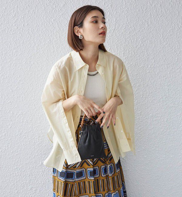 SHIPS for women「〈手洗い可能〉綿 ナイロン シアー オーバー シャツ ◇」|シャツ・ブラウス|