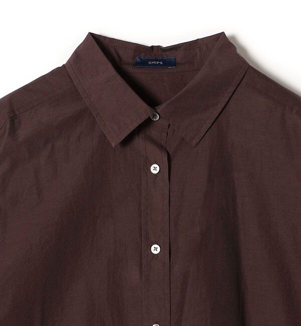 SHIPS for women「〈手洗い可能〉綿 ナイロン シアー オーバー シャツ ◇」|シャツ・ブラウス|