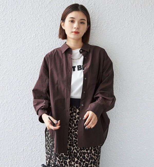 SHIPS for women「〈手洗い可能〉綿 ナイロン シアー オーバー シャツ ◇」|シャツ・ブラウス|