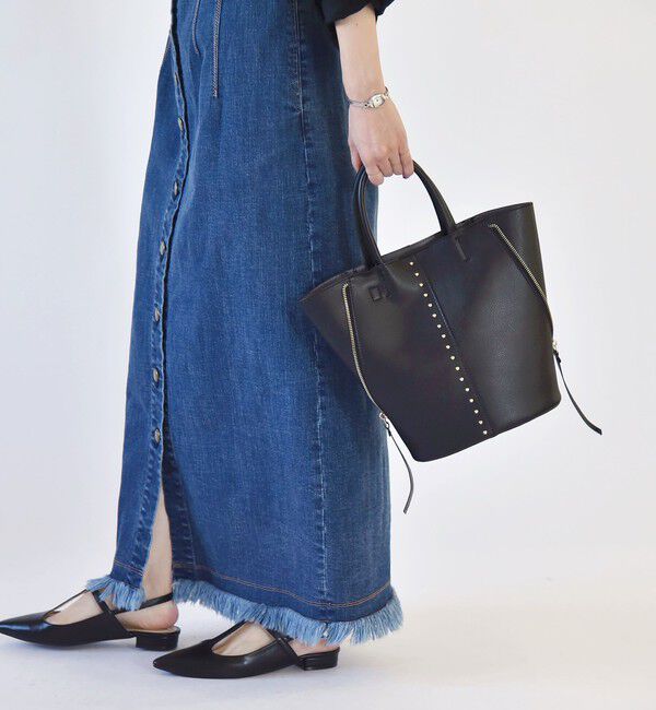 quaranciel「《一部追加予約》quaranciel: 2way スタッズ バケツ トート バッグ」|トートバッグ|