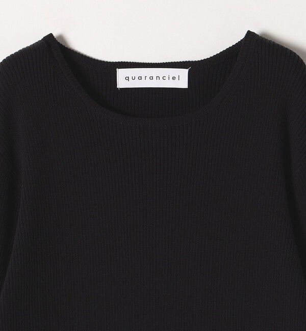 quaranciel「quaranciel:〈手洗い可能〉コットン リブ クルーネック ニット」|ニット・セーター|