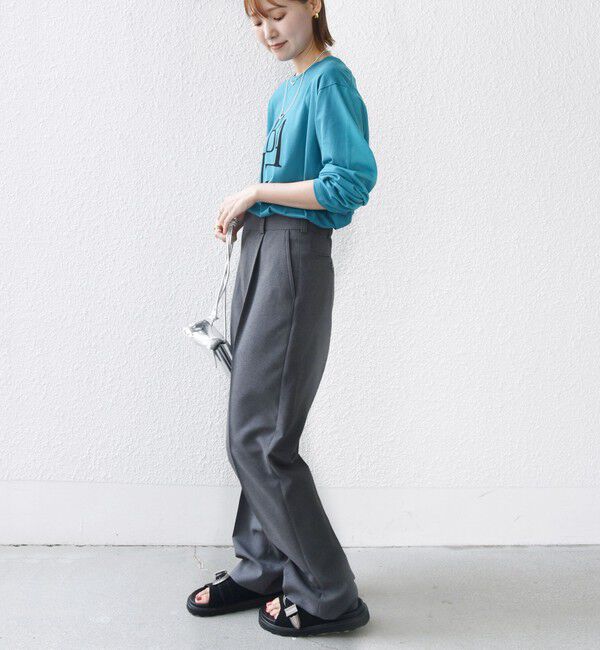 SHIPS for women「ローズ ペトール ロング スリーブ プリント TEE」|Tシャツ・カットソー|