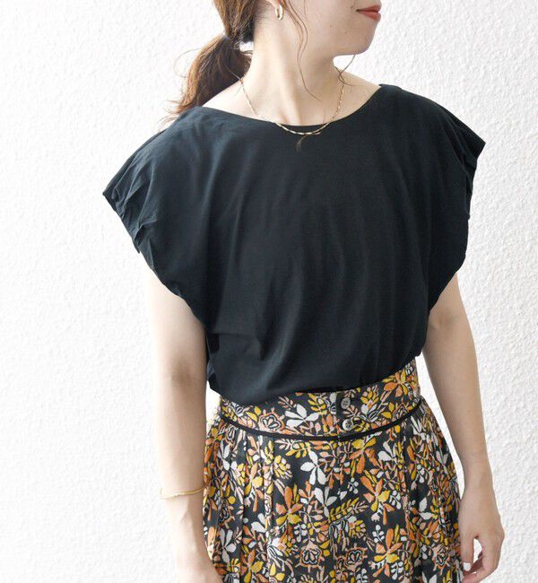 SHIPS any「SHIPS any:〈洗濯機可能〉タックスリーブ デザイン TEE」|Tシャツ・カットソー|