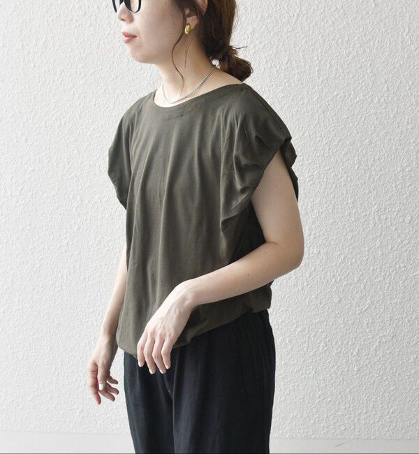 SHIPS any「SHIPS any:〈洗濯機可能〉タックスリーブ デザイン TEE」|Tシャツ・カットソー|