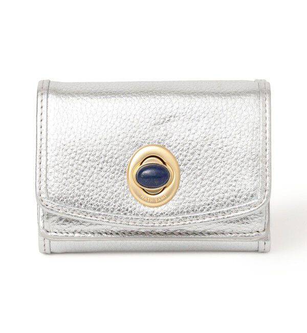 SHIPS any「HASHIBAMI: 天然石 三つ折り ミニ ウォレット 25SS」|財布|シルバー