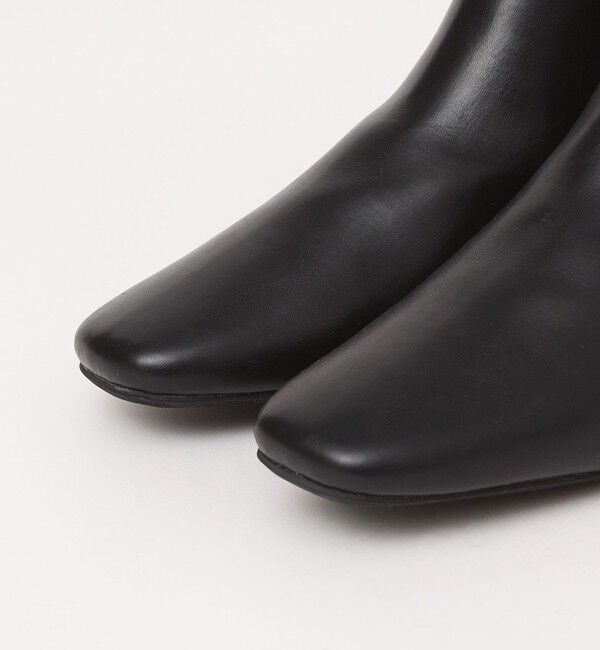 quaranciel「quaranciel: スクエアトゥ ローヒール ショート ブーツ」|ショートブーツ|
