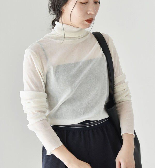 quaranciel「quaranciel:〈洗濯機可能〉フロッキー シアー タートル ネック 2」|Tシャツ・カットソー|