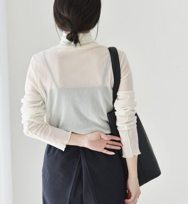 quaranciel「quaranciel:〈洗濯機可能〉フロッキー シアー タートル ネック 2」|Tシャツ・カットソー|