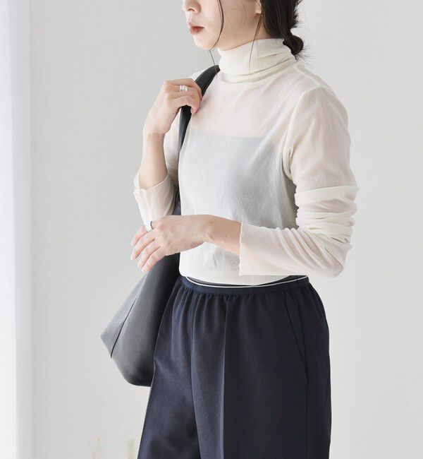 quaranciel「quaranciel:〈洗濯機可能〉フロッキー シアー タートル ネック 2」|Tシャツ・カットソー|