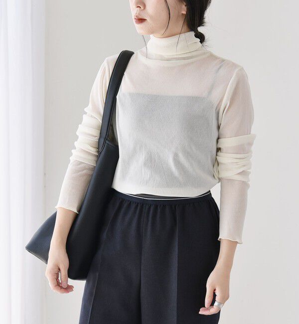 quaranciel「quaranciel:〈洗濯機可能〉フロッキー シアー タートル ネック 2」|Tシャツ・カットソー|