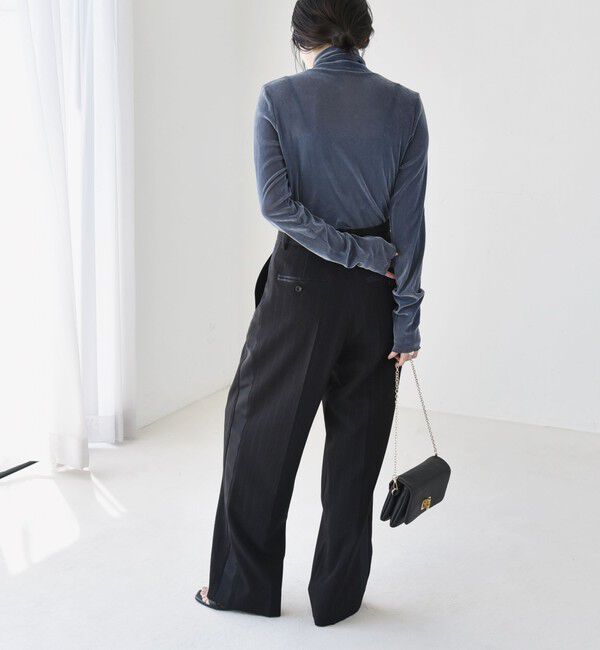 quaranciel「quaranciel:〈洗濯機可能〉フロッキー シアー タートル ネック 2」|Tシャツ・カットソー|