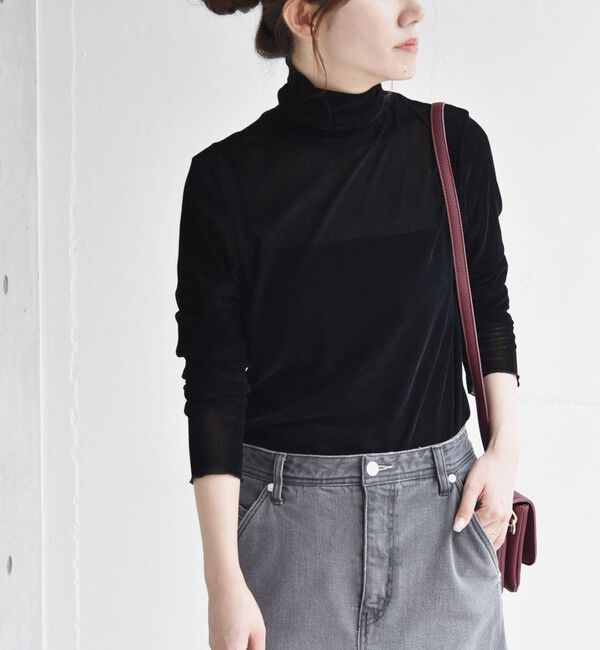 quaranciel「quaranciel:〈洗濯機可能〉フロッキー シアー タートル ネック 2」|Tシャツ・カットソー|