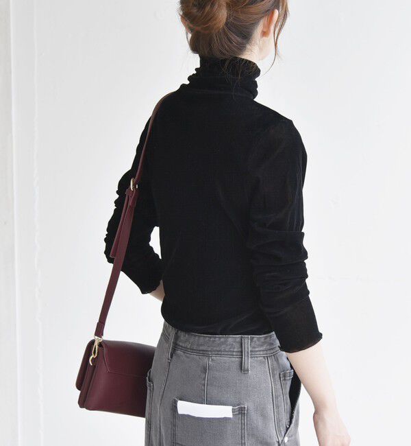 quaranciel「quaranciel:〈洗濯機可能〉フロッキー シアー タートル ネック 2」|Tシャツ・カットソー|